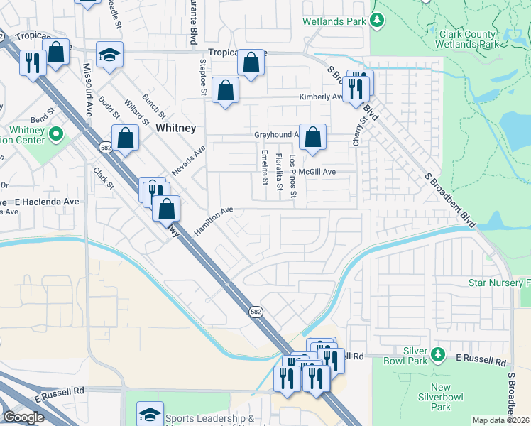map of restaurants, bars, coffee shops, grocery stores, and more near 6310 Bijah Spring Avenue in Las Vegas