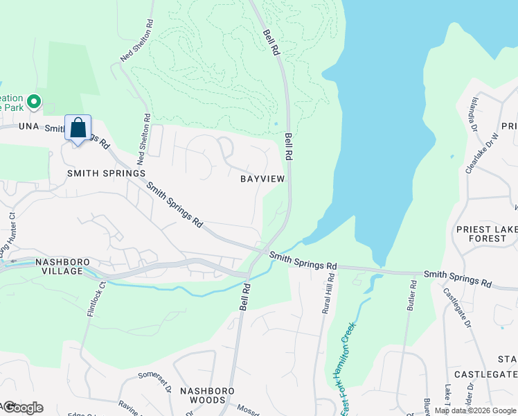 map of restaurants, bars, coffee shops, grocery stores, and more near 2428 Bayview Drive in Nashville