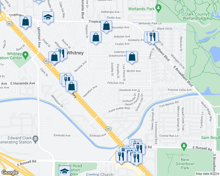 map of restaurants, bars, coffee shops, grocery stores, and more near 6286 Bijah Spring Avenue in Las Vegas