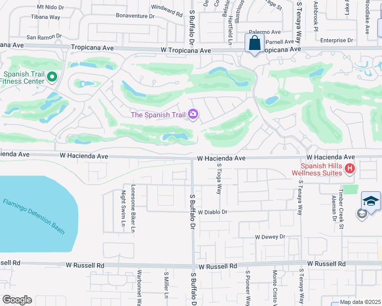 map of restaurants, bars, coffee shops, grocery stores, and more near 2 Innisbrook Avenue in Las Vegas