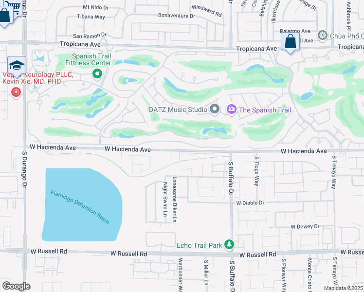 map of restaurants, bars, coffee shops, grocery stores, and more near 43 Innisbrook Avenue in Las Vegas