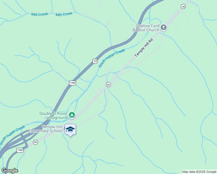 map of restaurants, bars, coffee shops, grocery stores, and more near 3112 Temple Hill Road in Erwin