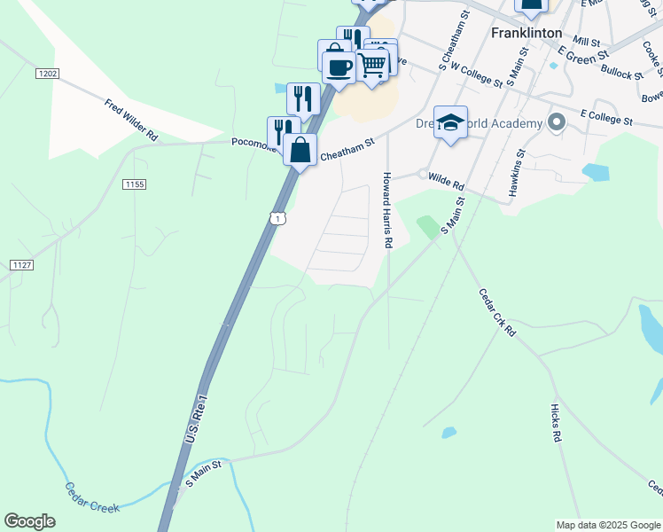 map of restaurants, bars, coffee shops, grocery stores, and more near 55 Duchess Avenue in Franklinton