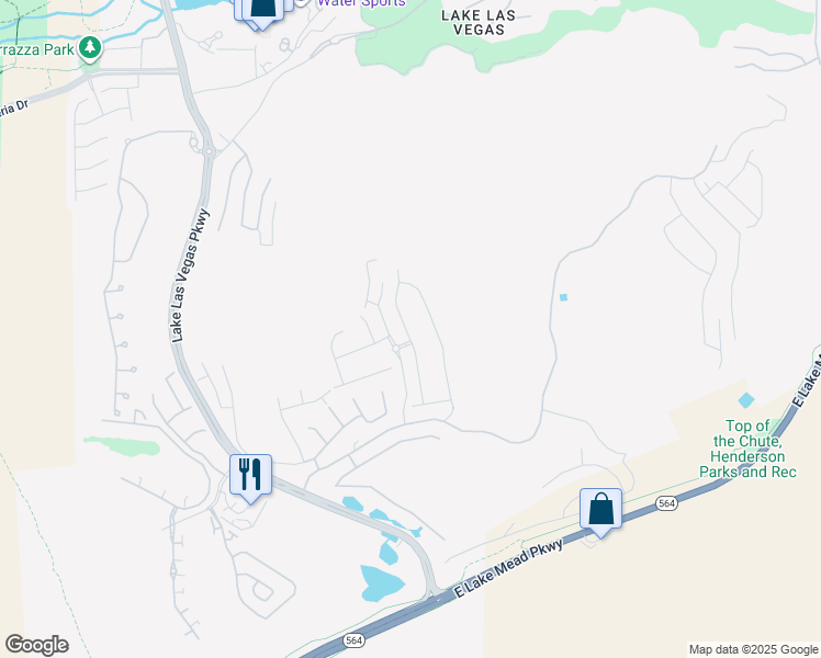 map of restaurants, bars, coffee shops, grocery stores, and more near 28 Vista Outlook Street in Henderson