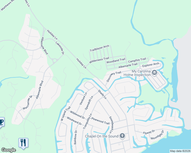 map of restaurants, bars, coffee shops, grocery stores, and more near 114 Discovery Court in Hertford