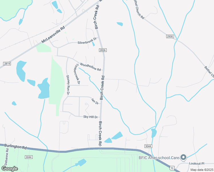 map of restaurants, bars, coffee shops, grocery stores, and more near 201 Birch Creek Road in McLeansville