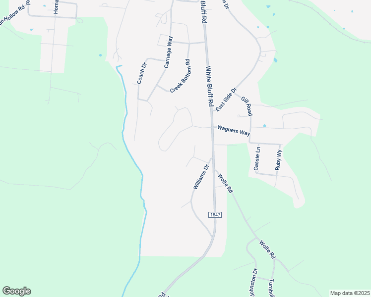 map of restaurants, bars, coffee shops, grocery stores, and more near 203 Polar Ct in White Bluff