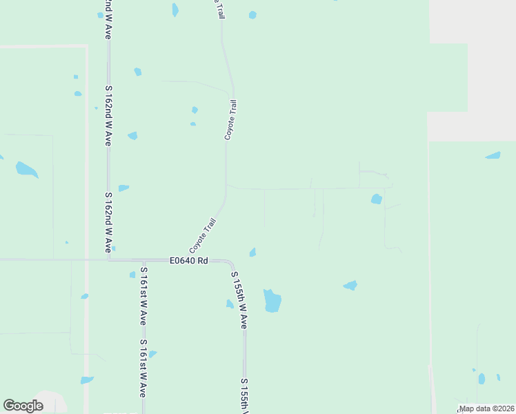 map of restaurants, bars, coffee shops, grocery stores, and more near 4921 South 154th West Avenue in Sand Springs