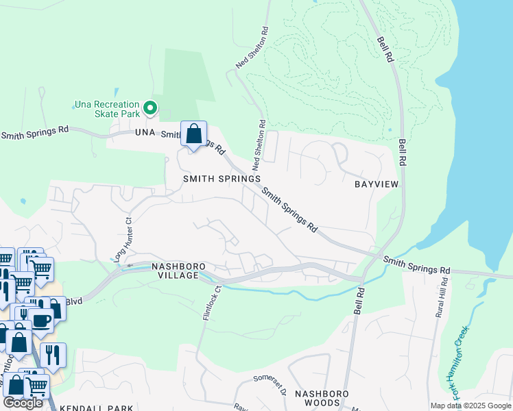 map of restaurants, bars, coffee shops, grocery stores, and more near 2614 Nashboro Boulevard in Nashville