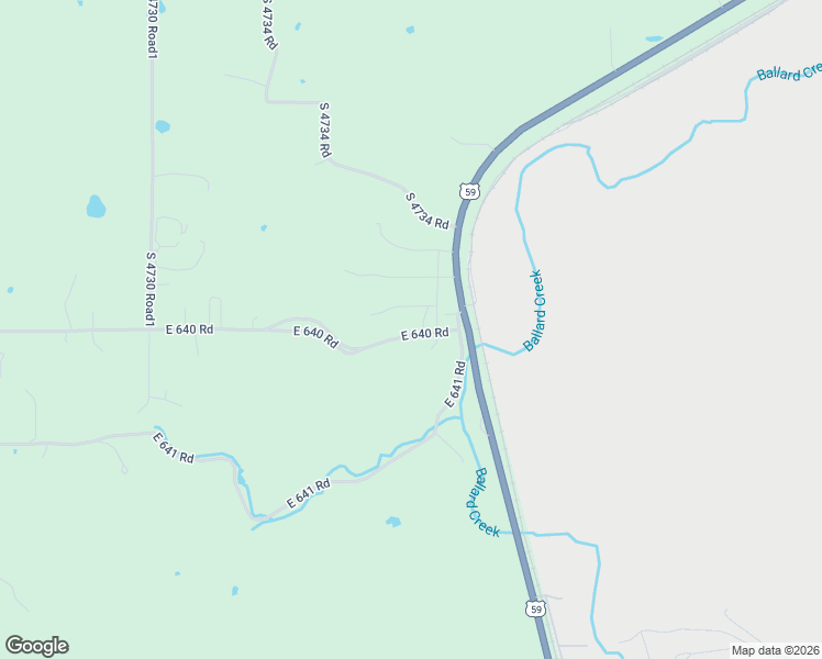 map of restaurants, bars, coffee shops, grocery stores, and more near 473583 East 640 Road in Watts