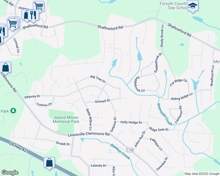 map of restaurants, bars, coffee shops, grocery stores, and more near 808 Big Tree Drive in Lewisville