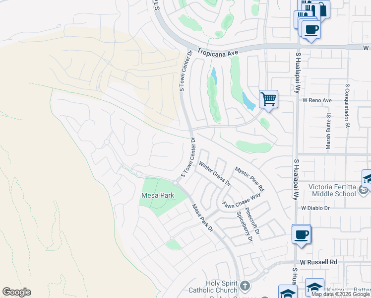 map of restaurants, bars, coffee shops, grocery stores, and more near 10637 Patina Hills Court in Las Vegas