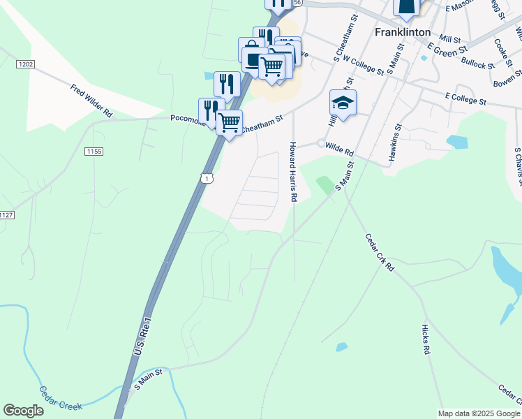 map of restaurants, bars, coffee shops, grocery stores, and more near 12 Bromley Street in Franklinton