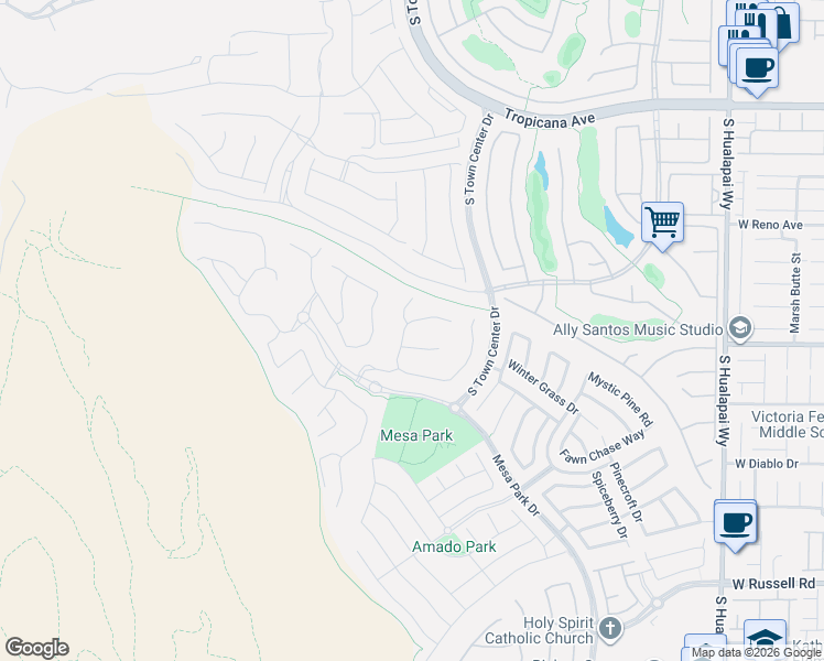 map of restaurants, bars, coffee shops, grocery stores, and more near 5232 Fading Sunset Drive in Las Vegas
