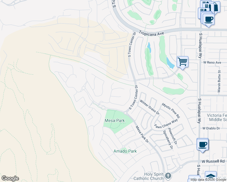 map of restaurants, bars, coffee shops, grocery stores, and more near 5232 Fading Sunset Drive in Las Vegas