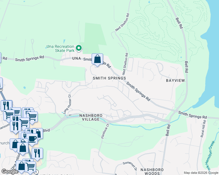 map of restaurants, bars, coffee shops, grocery stores, and more near 2272 Nashboro Boulevard in Nashville