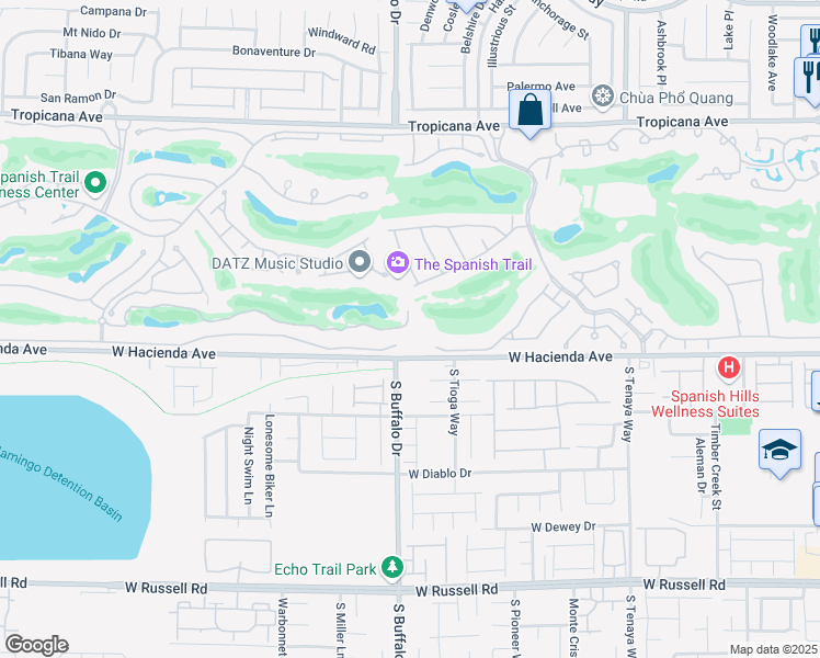 map of restaurants, bars, coffee shops, grocery stores, and more near 66 Innisbrook Avenue in Las Vegas