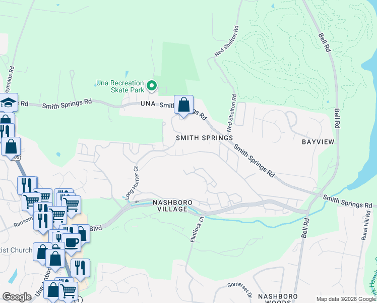 map of restaurants, bars, coffee shops, grocery stores, and more near 181 Nashboro Greens in Nashville