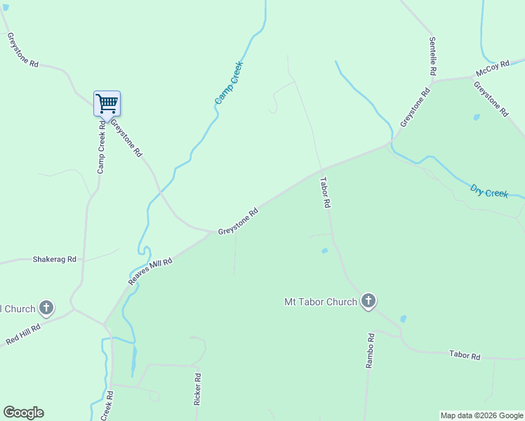 map of restaurants, bars, coffee shops, grocery stores, and more near 1510 Greystone Road in Greeneville