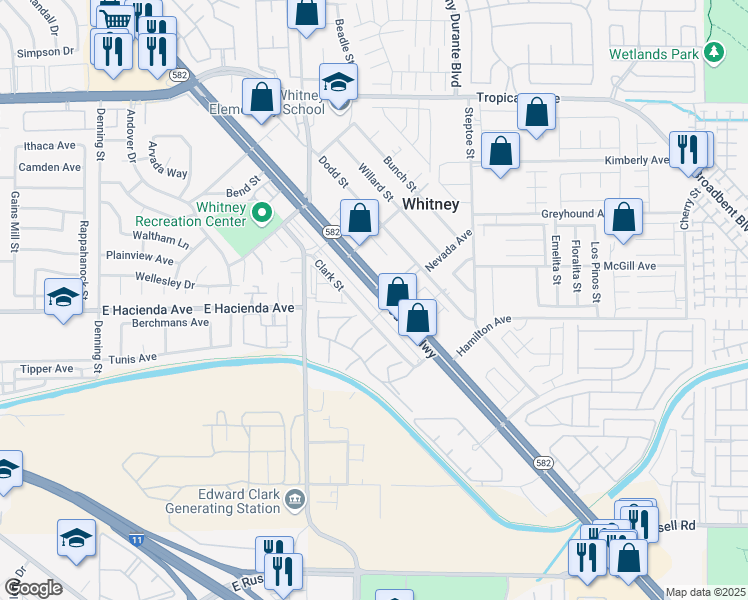 map of restaurants, bars, coffee shops, grocery stores, and more near 5972 Boulder Highway in Las Vegas