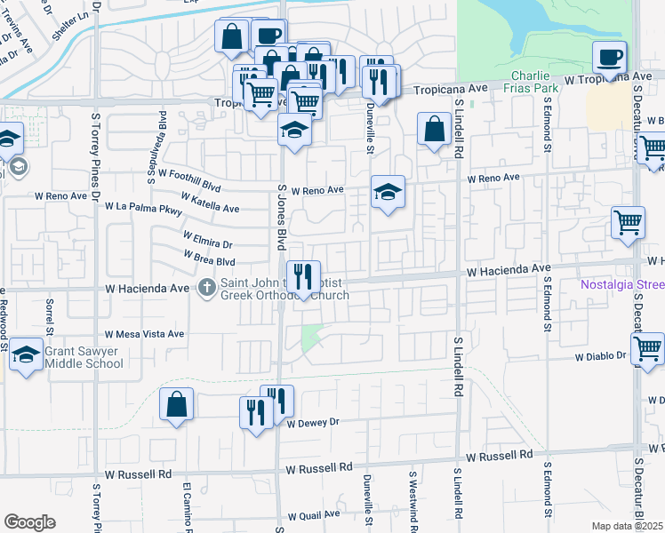 map of restaurants, bars, coffee shops, grocery stores, and more near 5264 Island Chain Road in Las Vegas