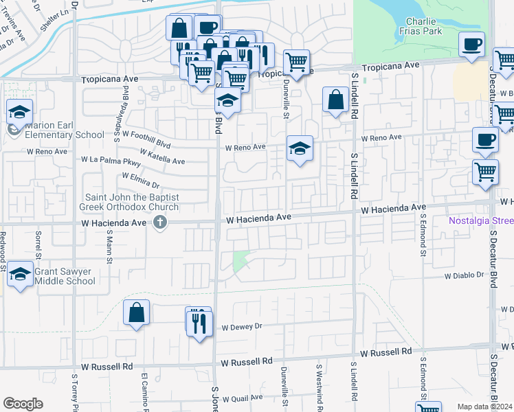 map of restaurants, bars, coffee shops, grocery stores, and more near 5264 Island Chain Road in Las Vegas