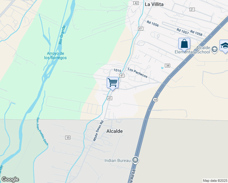 map of restaurants, bars, coffee shops, grocery stores, and more near 52 County Road 41a in Alcalde
