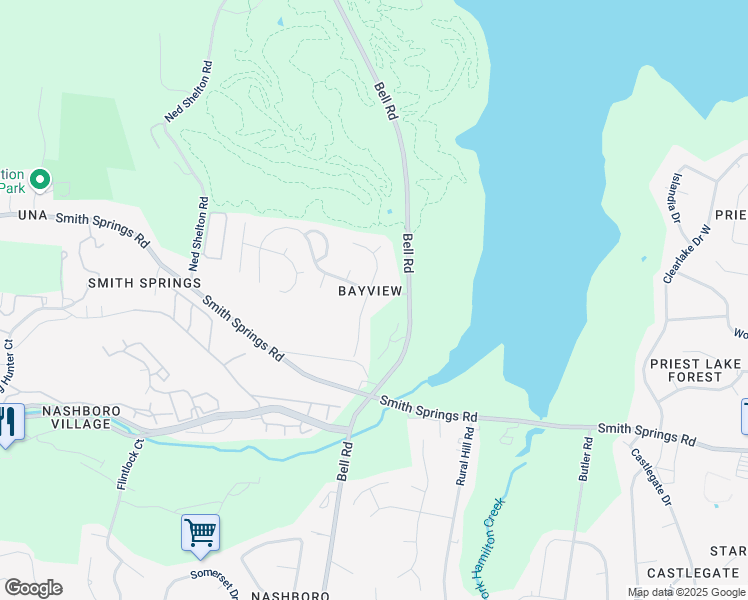 map of restaurants, bars, coffee shops, grocery stores, and more near 2428 Bayview Drive in Nashville