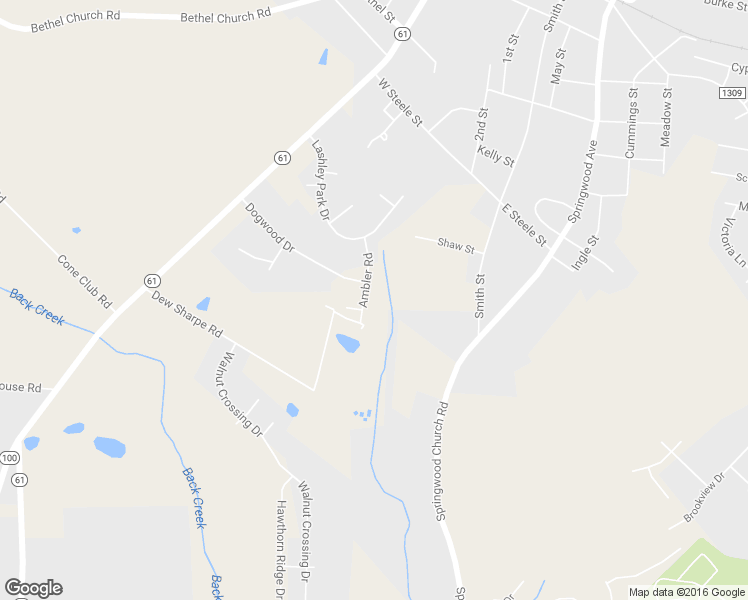 map of restaurants, bars, coffee shops, grocery stores, and more near 404 Ambler Road in Gibsonville