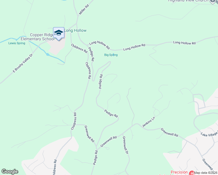 map of restaurants, bars, coffee shops, grocery stores, and more near 8708 Pedigo Ridge Road in Powell