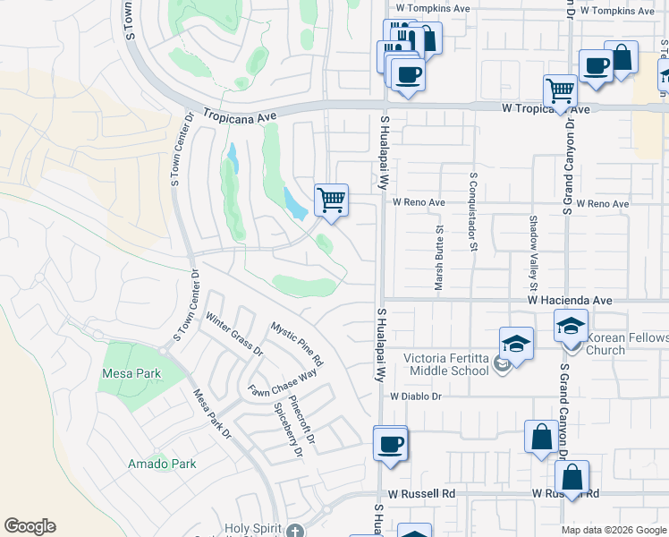 map of restaurants, bars, coffee shops, grocery stores, and more near 10243 Maggira Place in Las Vegas