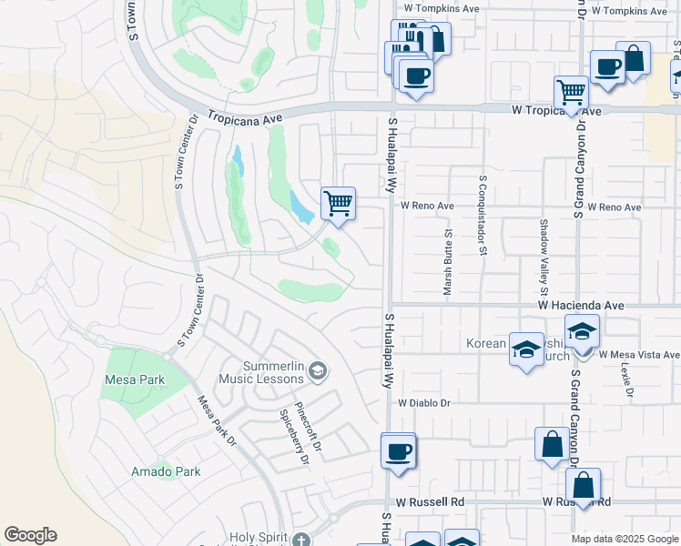 map of restaurants, bars, coffee shops, grocery stores, and more near 10284 Sofferto Avenue in Las Vegas