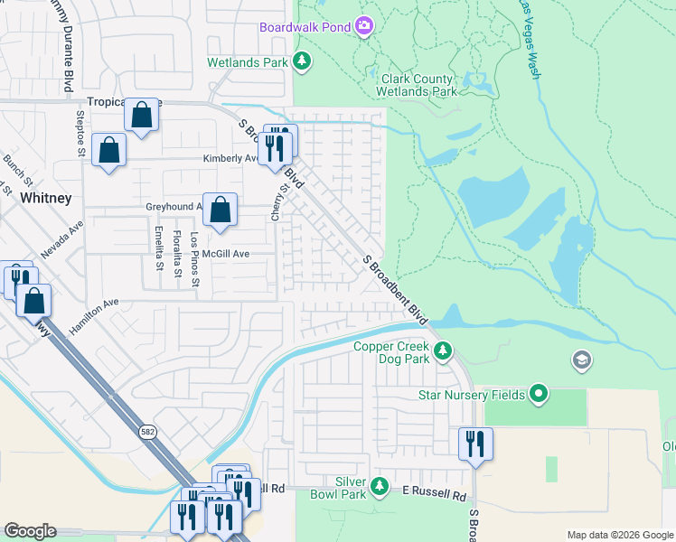 map of restaurants, bars, coffee shops, grocery stores, and more near 5199 Jewel Canyon Drive in Las Vegas