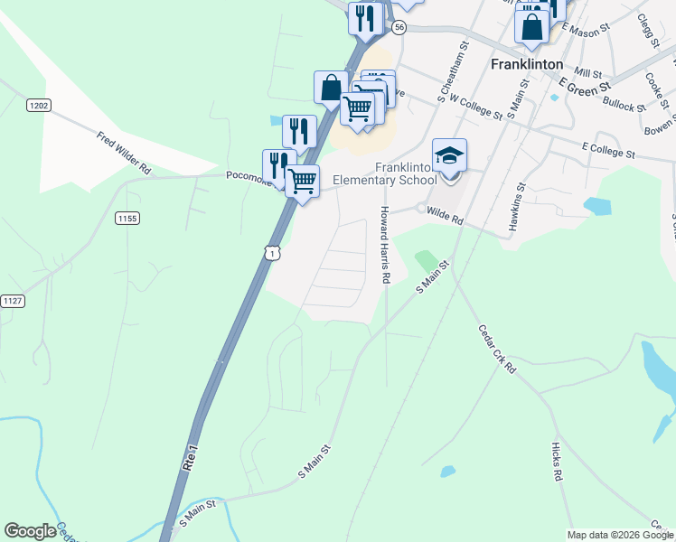 map of restaurants, bars, coffee shops, grocery stores, and more near 52 Duchess Avenue in Franklinton