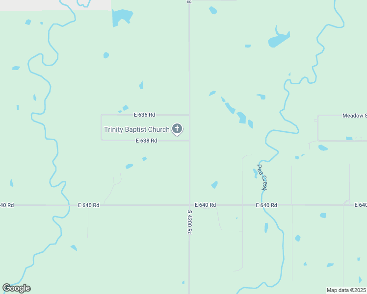 map of restaurants, bars, coffee shops, grocery stores, and more near 16977 East 638 Road in Inola