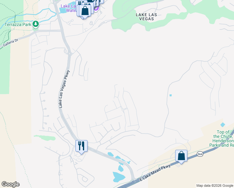 map of restaurants, bars, coffee shops, grocery stores, and more near 20 Via Levanzo in Henderson