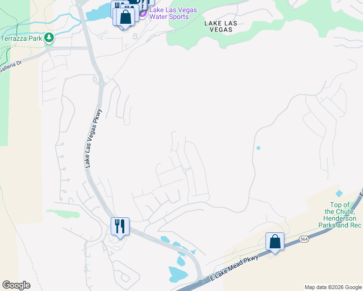 map of restaurants, bars, coffee shops, grocery stores, and more near 45 Vista Outlook Street in Henderson