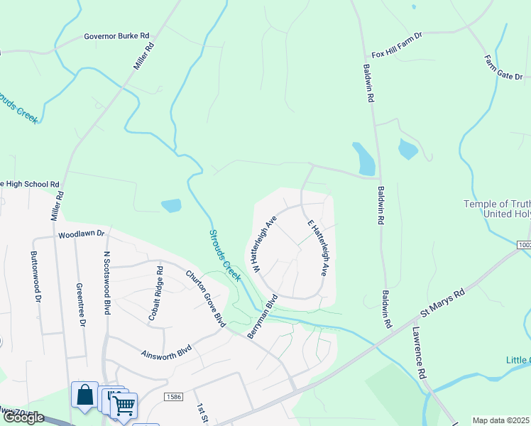 map of restaurants, bars, coffee shops, grocery stores, and more near 171 West Hatterleigh Avenue in Hillsborough