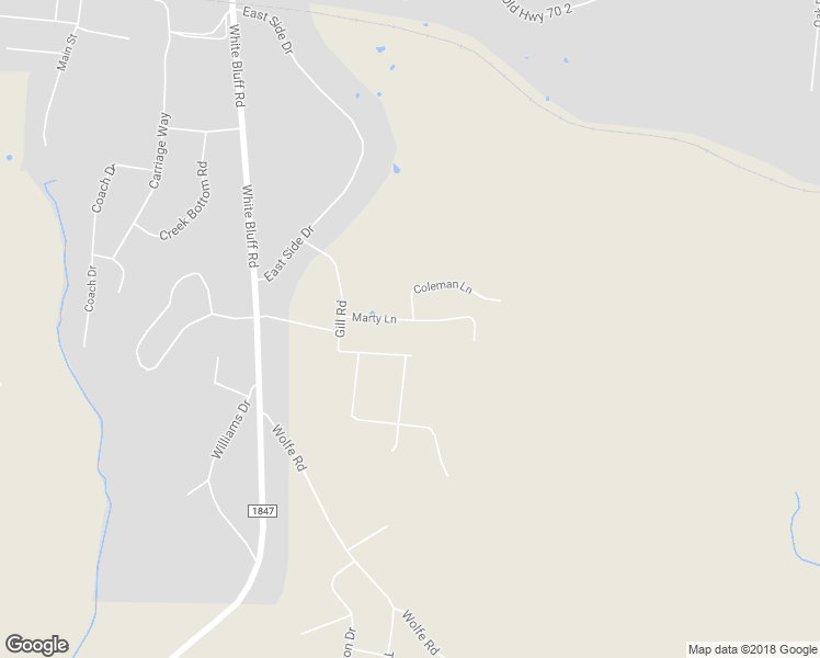 map of restaurants, bars, coffee shops, grocery stores, and more near 110 Marty Lane in White Bluff