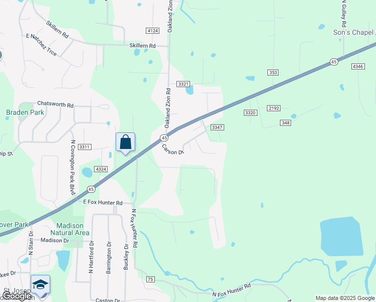 map of restaurants, bars, coffee shops, grocery stores, and more near 2409 Sarah Jane in Fayetteville