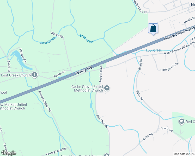 map of restaurants, bars, coffee shops, grocery stores, and more near 911-959 Reed Bull Rd in New Market