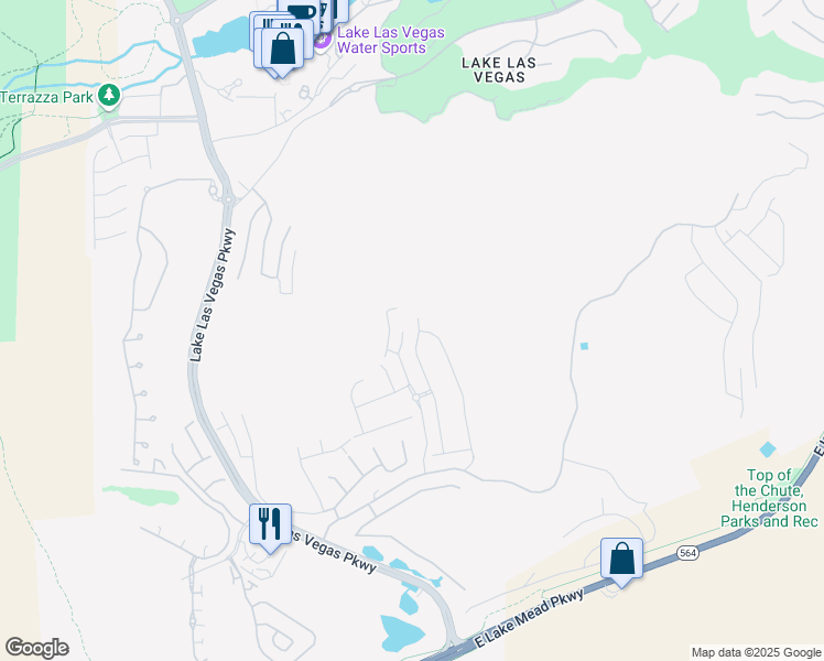 map of restaurants, bars, coffee shops, grocery stores, and more near 49 Vista Outlook Street in Henderson
