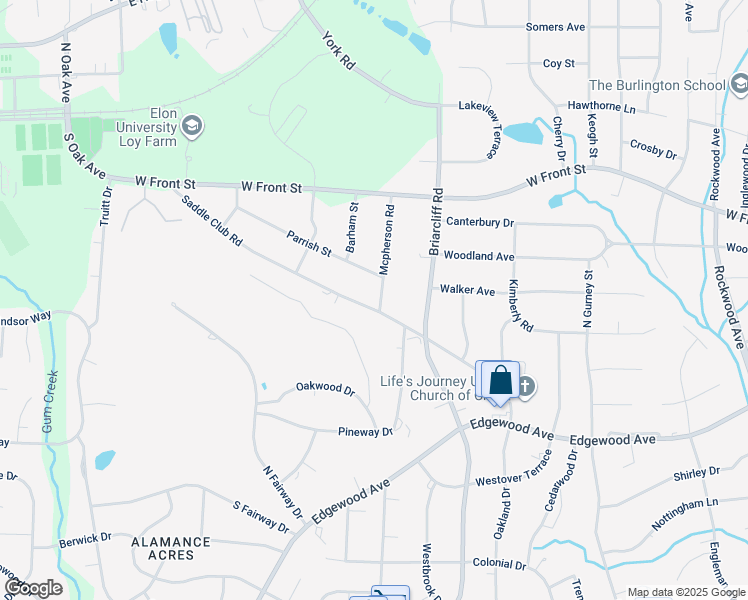 map of restaurants, bars, coffee shops, grocery stores, and more near 2407 Saddle Club Road in Burlington