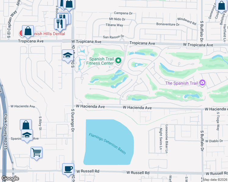 map of restaurants, bars, coffee shops, grocery stores, and more near 8348 Turtle Creek Circle in Las Vegas