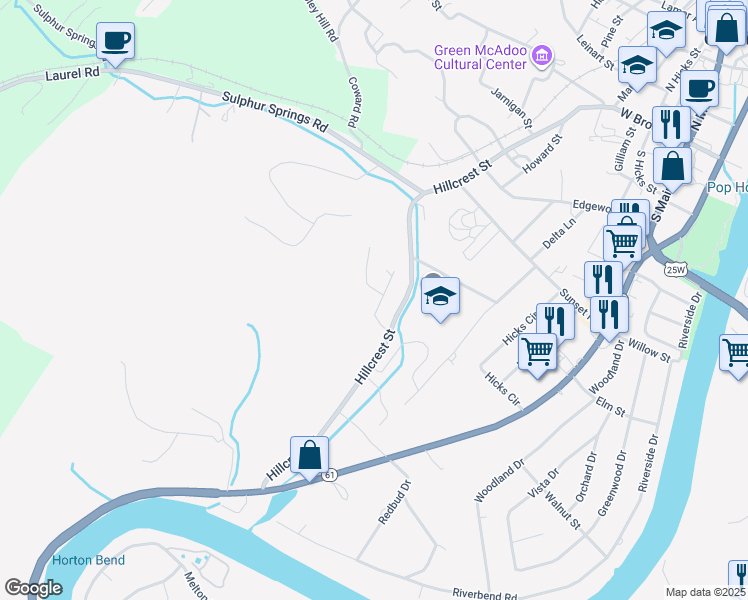 map of restaurants, bars, coffee shops, grocery stores, and more near 200 Vintage Lane in Clinton