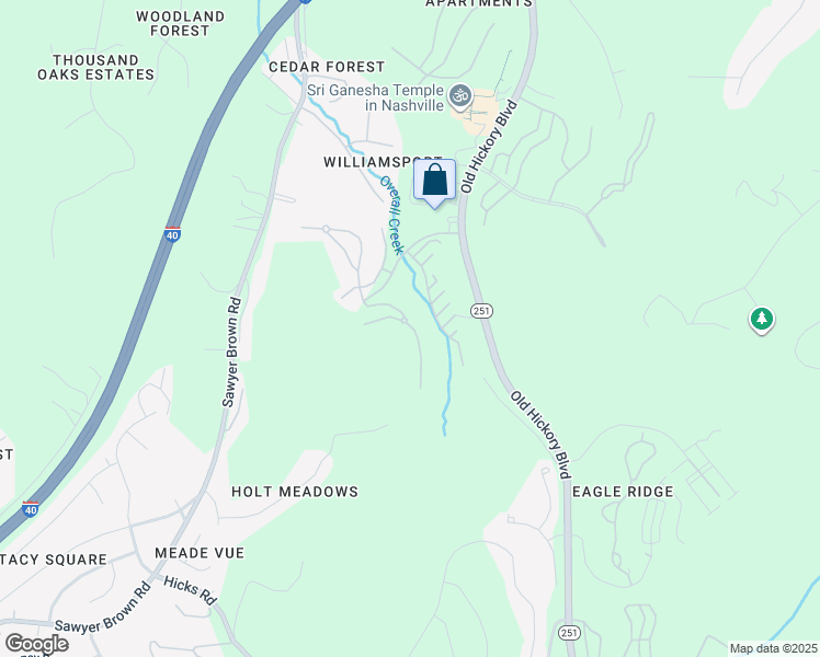 map of restaurants, bars, coffee shops, grocery stores, and more near 101 Ridgelake Parkway in Nashville
