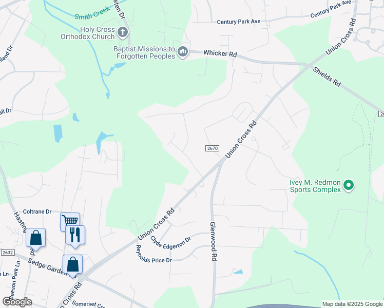 map of restaurants, bars, coffee shops, grocery stores, and more near 1039 Windwood Drive in Kernersville