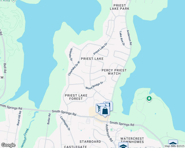 map of restaurants, bars, coffee shops, grocery stores, and more near 100 Saxon Mist Drive in Nashville