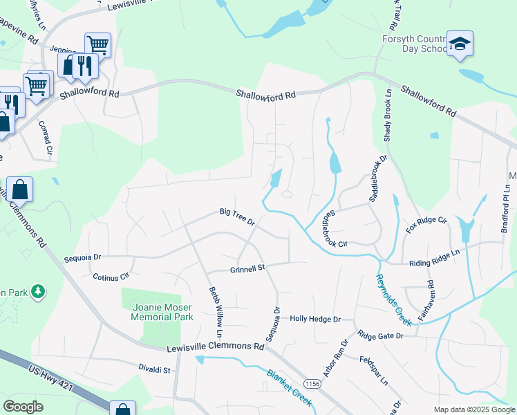 map of restaurants, bars, coffee shops, grocery stores, and more near 1036 Chockecherry Lane in Lewisville