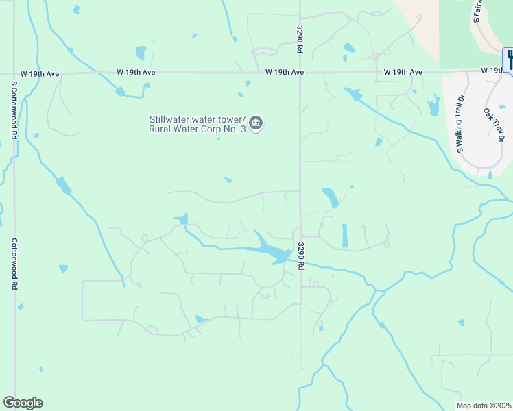 map of restaurants, bars, coffee shops, grocery stores, and more near 2514 Ashford Court in Stillwater
